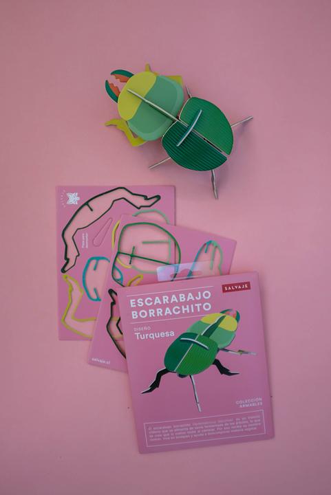 Puzzle 3D ESCARABAJO BORRACHITO - TURQUESA