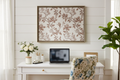 Moodboard floral home office editorial